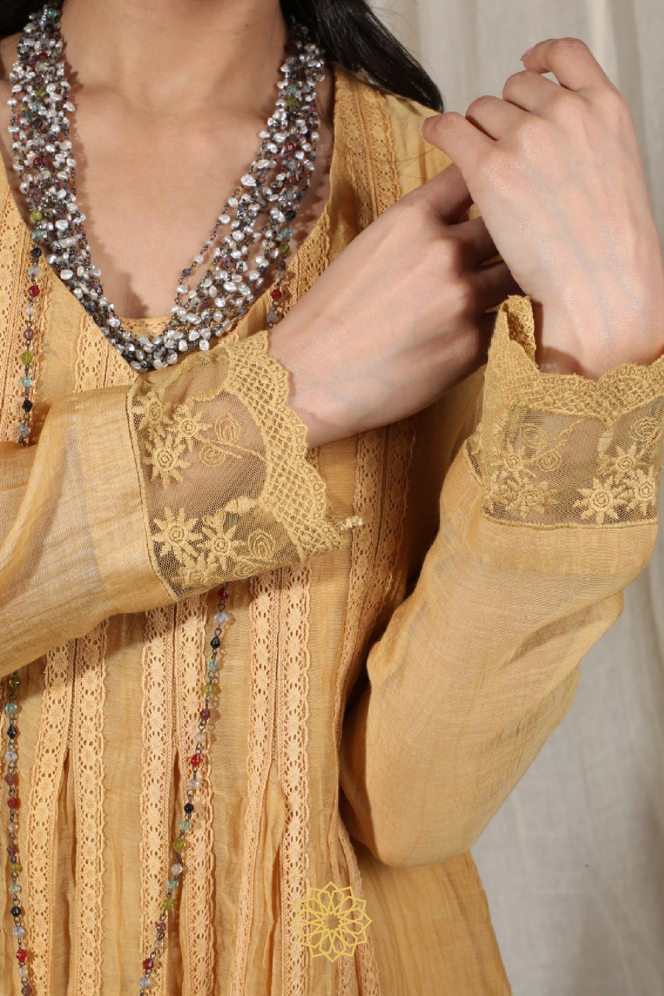 YELLOW EMBROIDERED KURTA SET