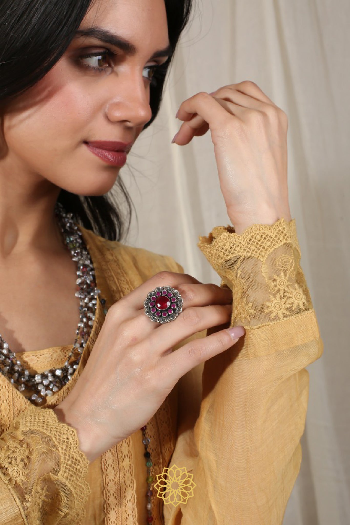 YELLOW EMBROIDERED KURTA SET