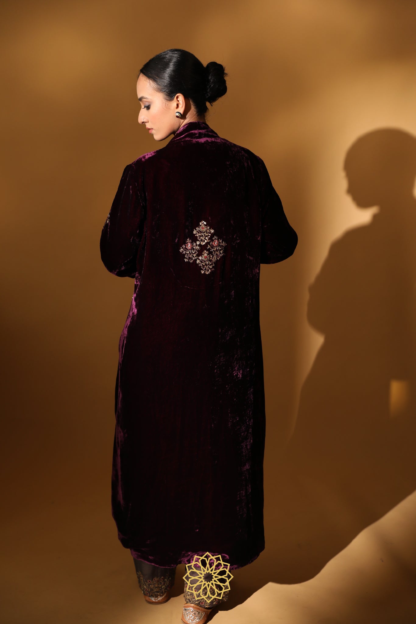 ZAARA EMBROIDERED VELVET JACKET