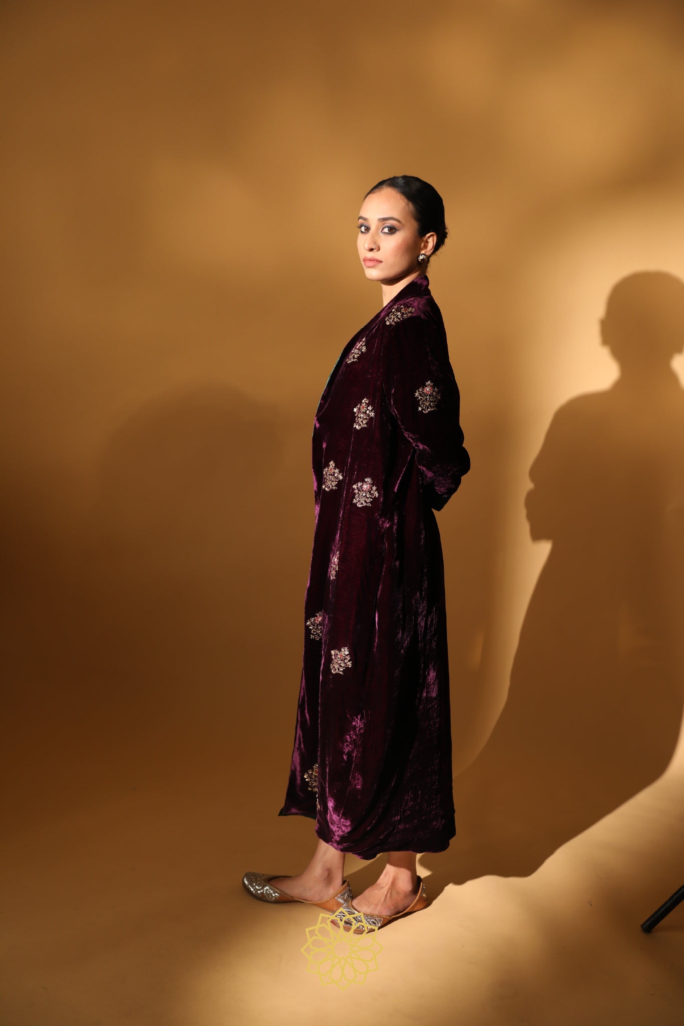 ZAARA EMBROIDERED VELVET JACKET