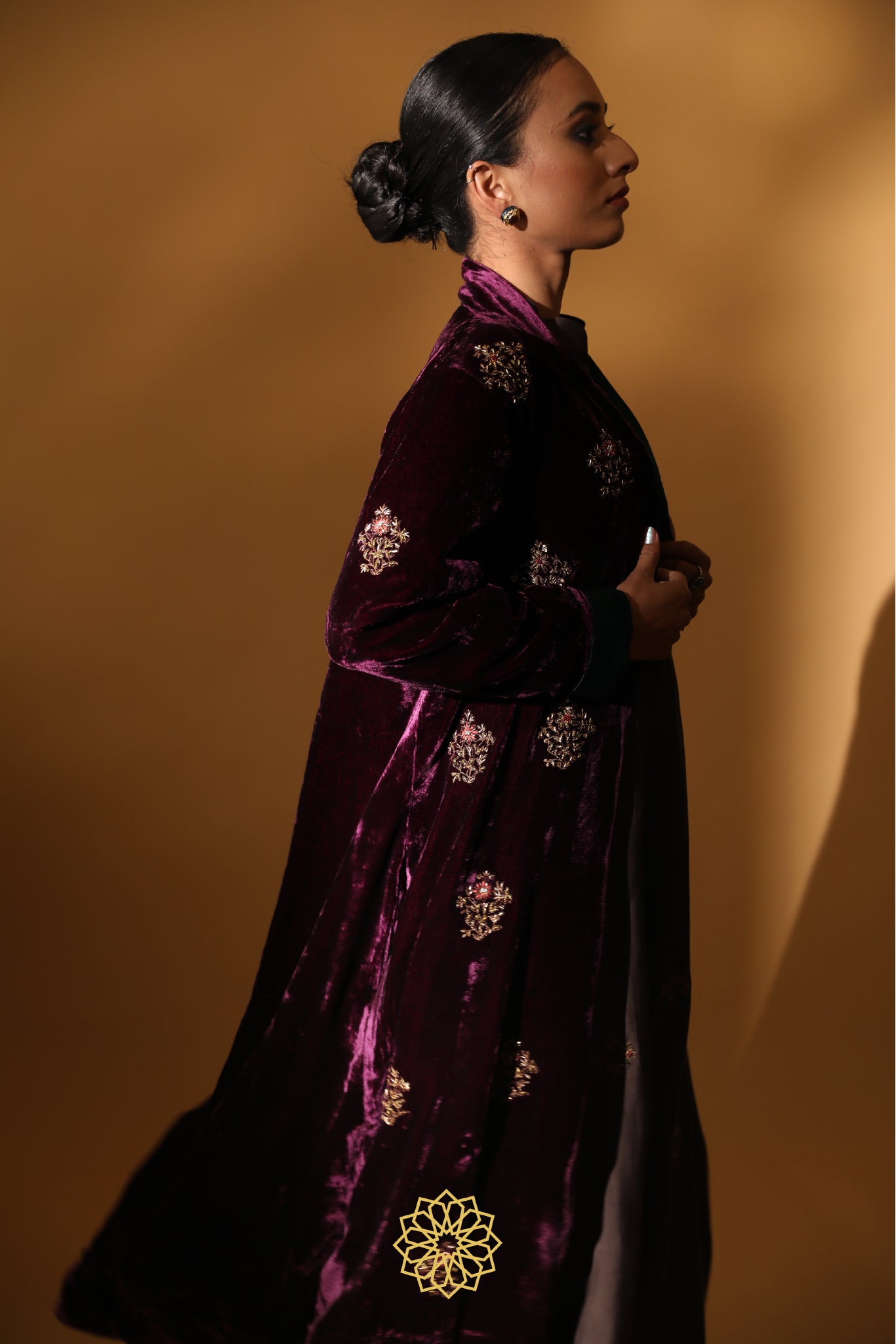 ZAARA EMBROIDERED VELVET JACKET
