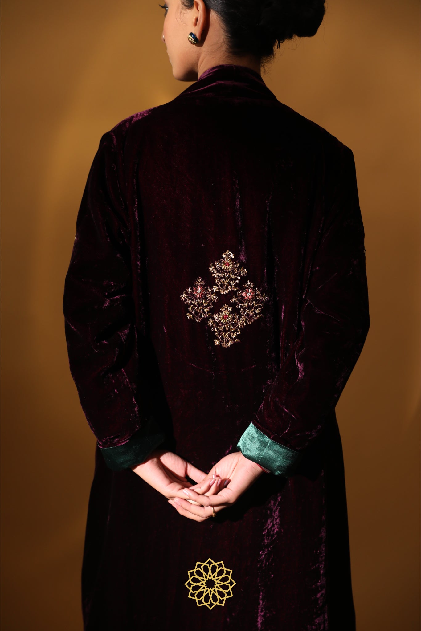 ZAARA EMBROIDERED VELVET JACKET
