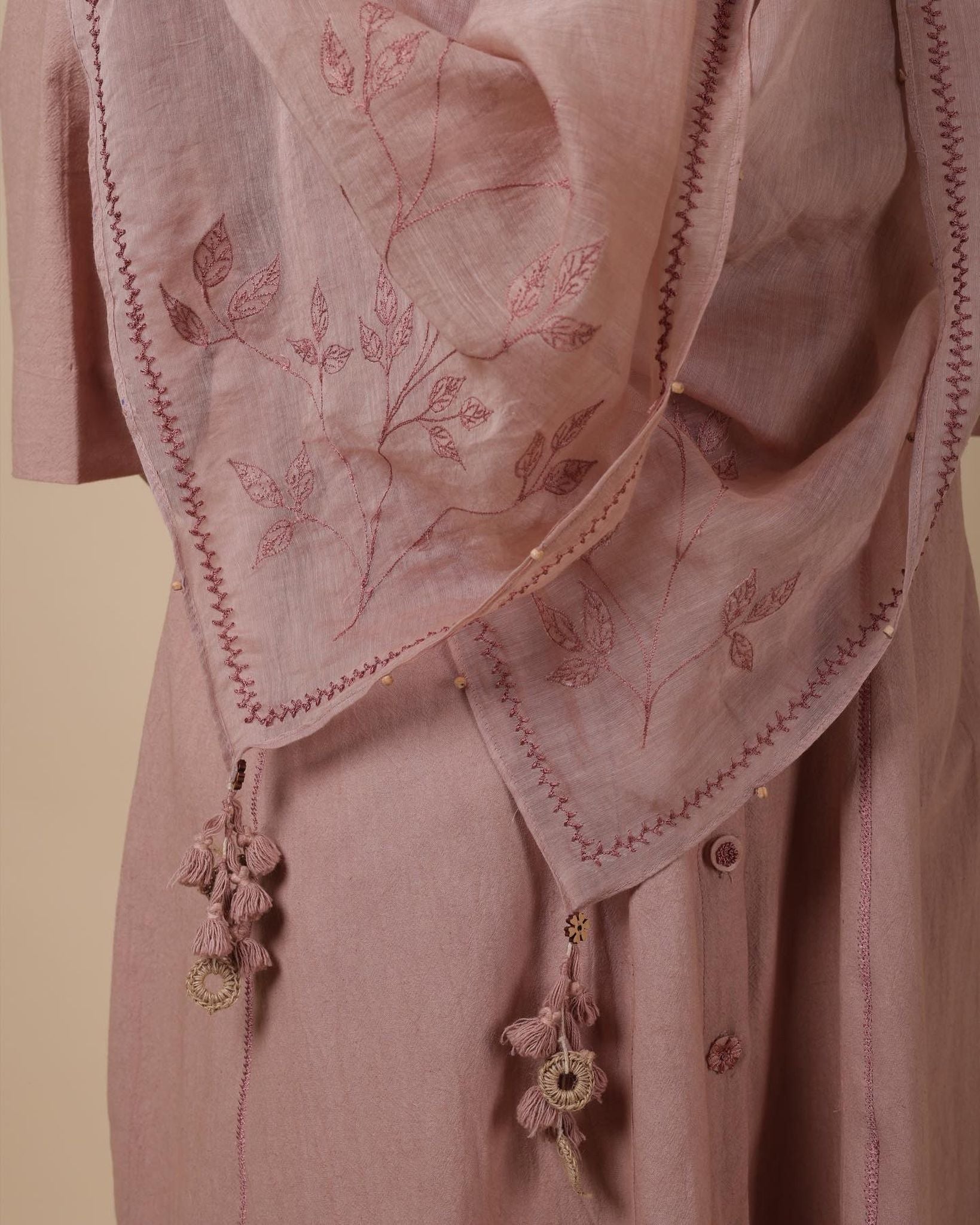 PAVNA HANDWOVEN ORGANIC PINK KURTA