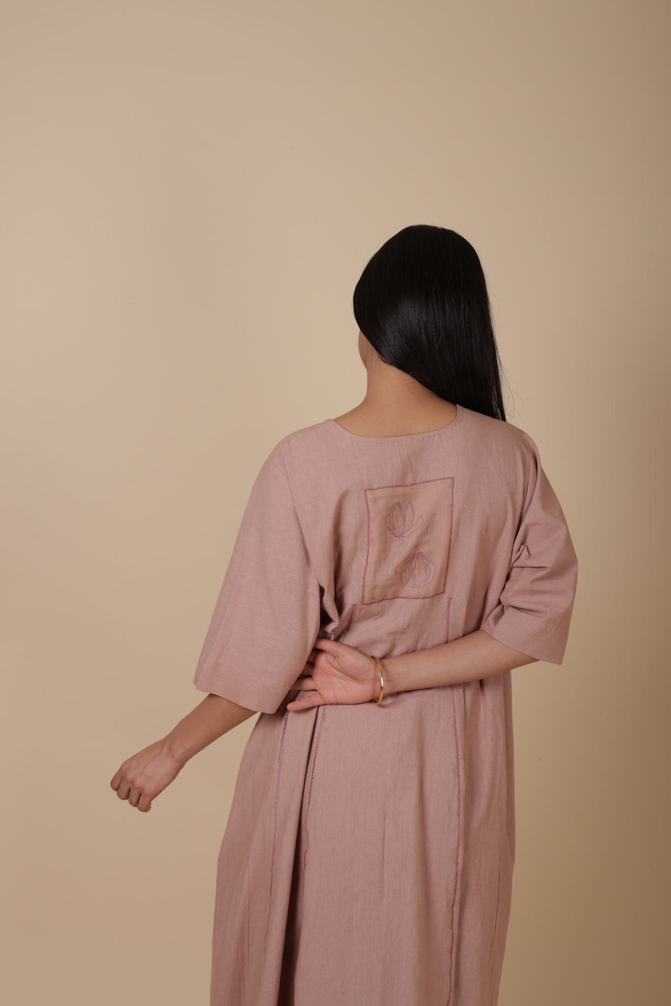 PAVNA HANDWOVEN ORGANIC PINK KURTA