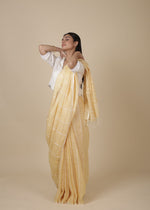 Load image into Gallery viewer, PIA HANDWOVEN LINEN SAREE
