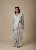 Load image into Gallery viewer, SIA HANDWOVEN LINEN SAREE
