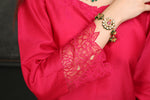 Load image into Gallery viewer, FUSCIA EMBROIDERED KURTA SET
