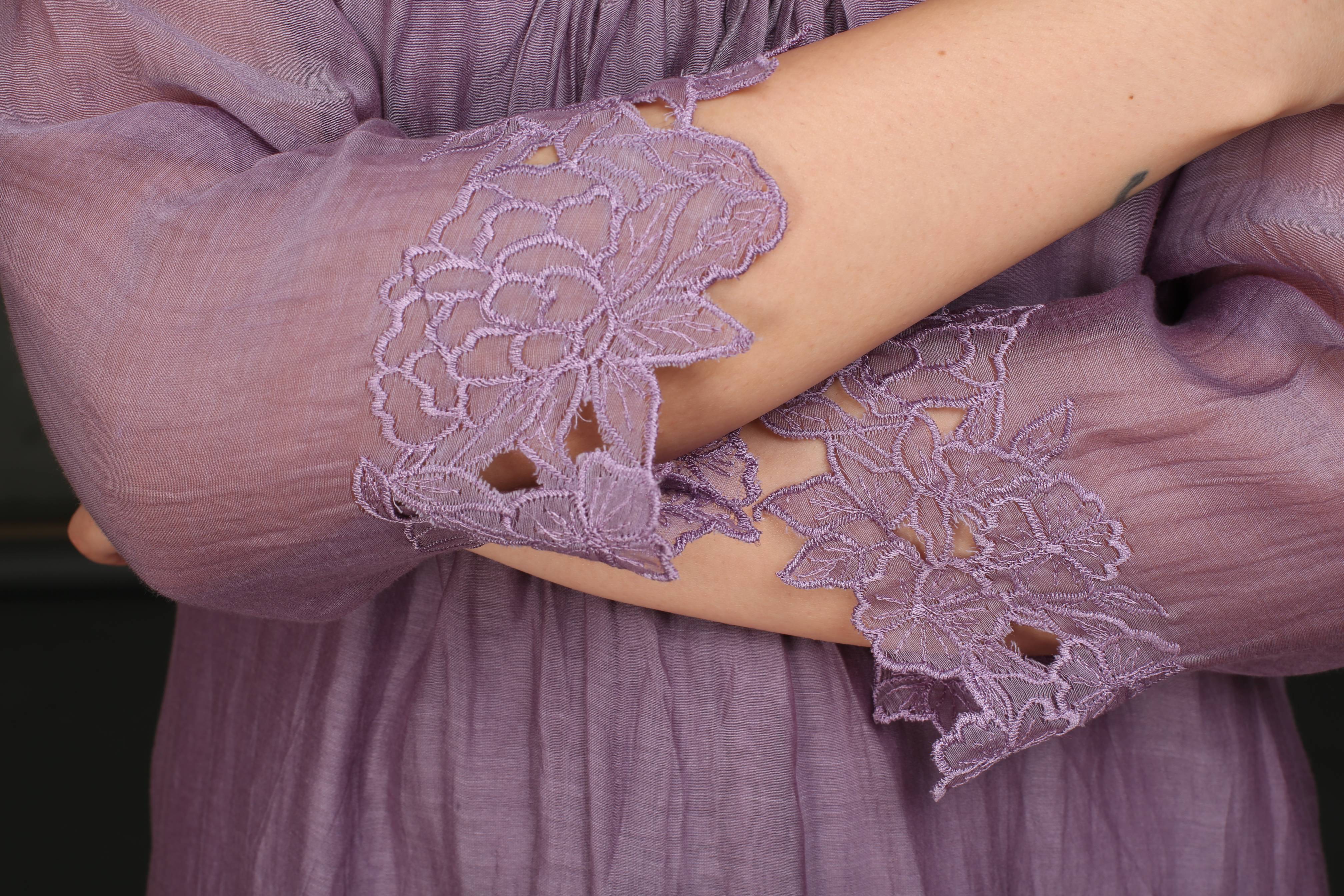 MAUVE CHANDERI KURTA SET