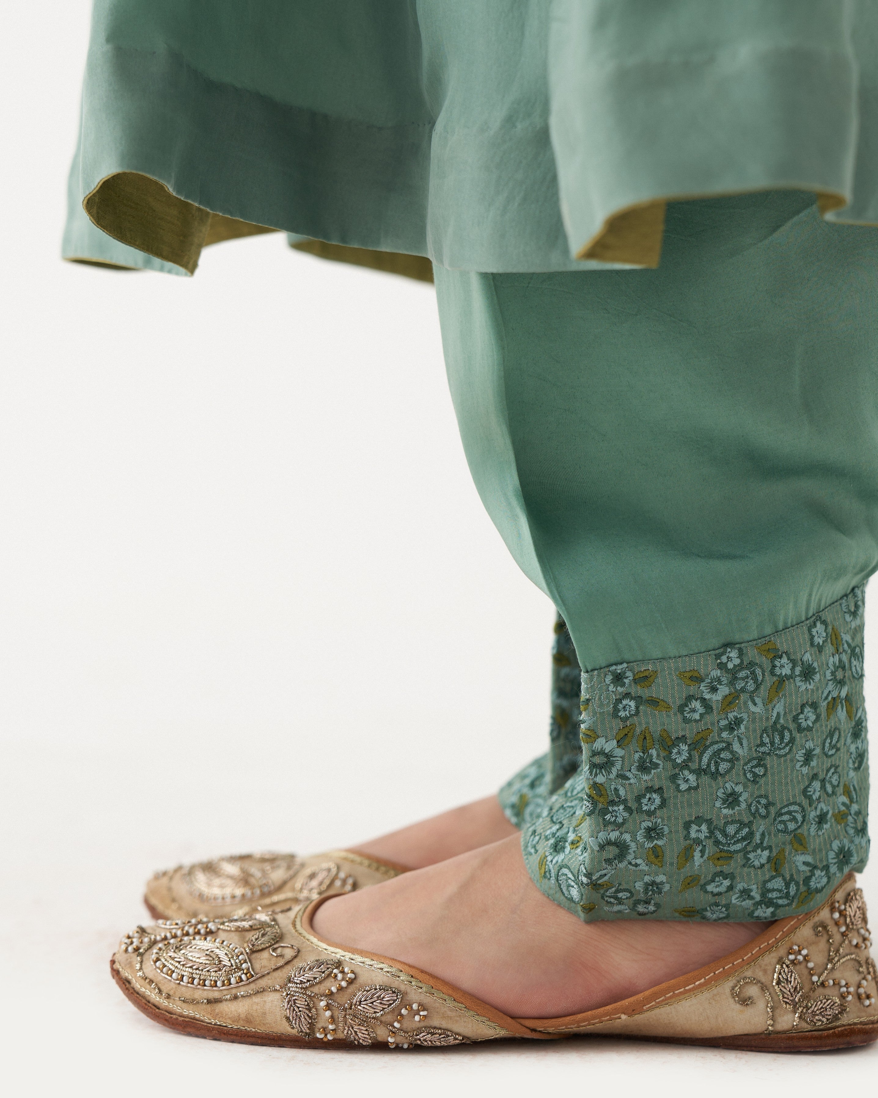 NYSA - SEA GREEN SILK KURTA