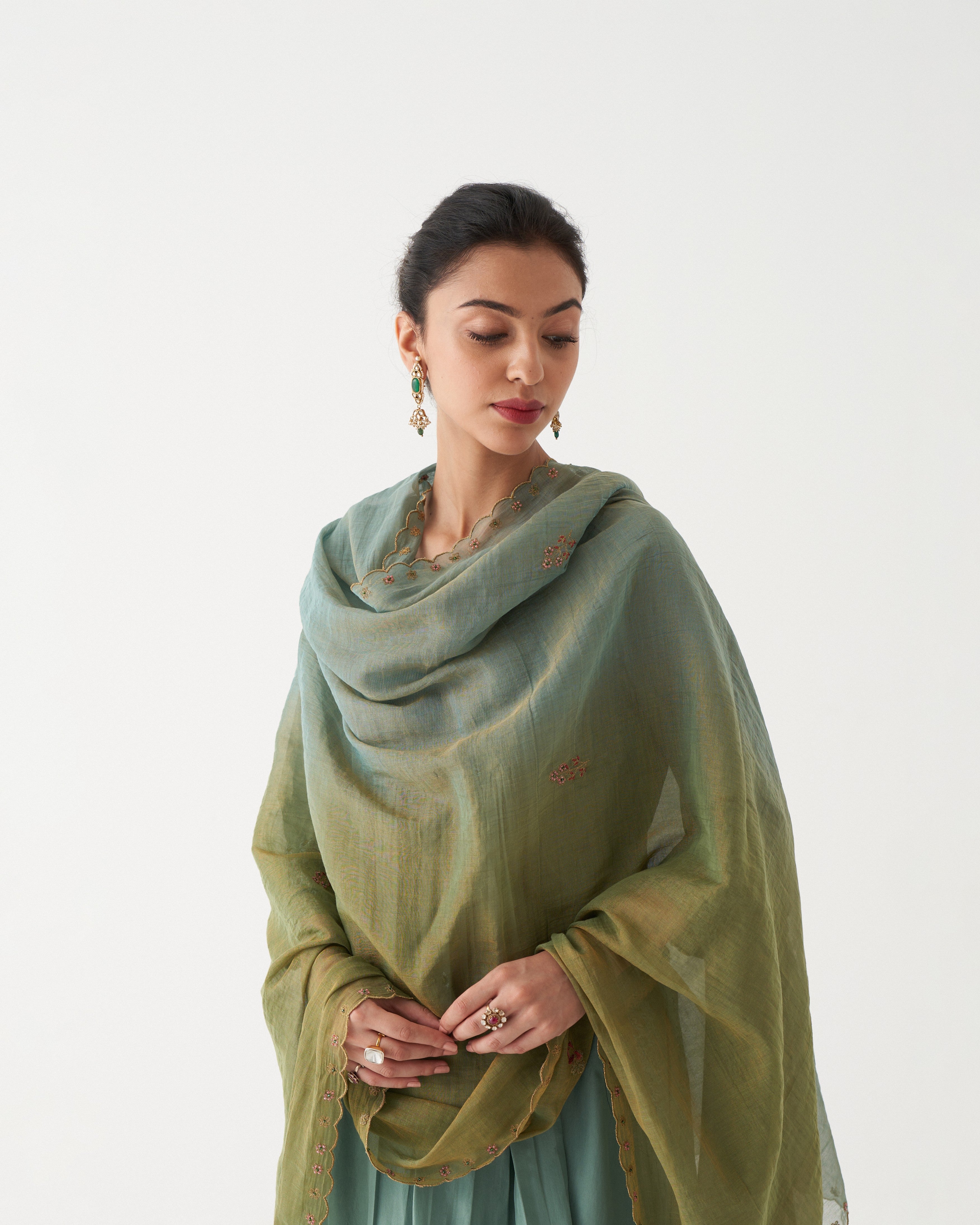 NYSA - SEA GREEN SILK KURTA